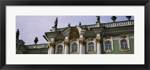 Framed Low angle view of a palace, Winter Palace, State Hermitage Museum, St. Petersburg, Russia Print