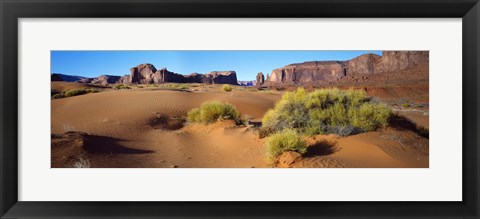 Framed Wide angle view of Monument Valley Tribal Park, Utah, USA Print