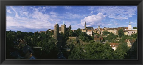 Framed Castle in a city, Bautzen, Saxony, Germany Print