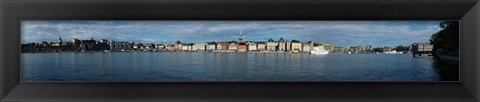 Framed Buildings at the waterfront, Skeppsbron, Gamla Stan, Stockholm, Sweden Print