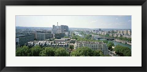 Framed High angle view of a cityscape viewed from the Eiffel Tower, Paris, France Print