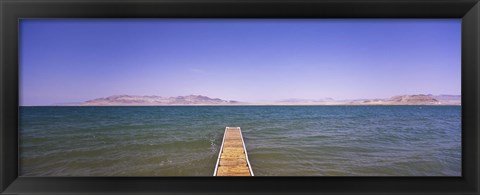 Framed Pier on a lake, Pyramid Lake, Nevada, USA Print