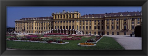 Framed Formal garden in front of a palace, Schonbrunn Palace Garden, Schonbrunn Palace, Vienna, Austria Print