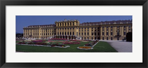 Framed Formal garden in front of a palace, Schonbrunn Palace Garden, Schonbrunn Palace, Vienna, Austria Print