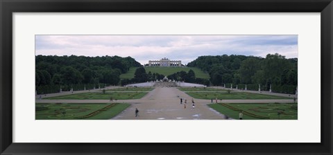 Framed Schonbrunn Palace Garden, Schonbrunn Palace, Vienna, Austria Print