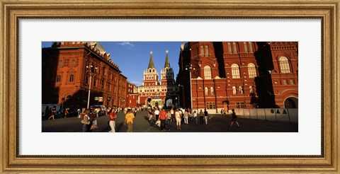 Framed Tourists walking in front of a museum, State Historical Museum, Red Square, Moscow, Russia Print