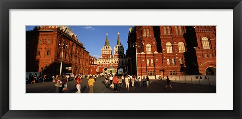 Framed Tourists walking in front of a museum, State Historical Museum, Red Square, Moscow, Russia Print