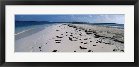 Framed Footprints on the beach, Cienfuegos, Cienfuegos Province, Cuba Print