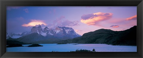 Framed Clouds over mountains, Towers of Paine, Torres del Paine National Park, Chile Print