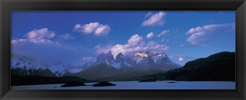 Framed Cloud over mountains, Towers of Paine, Torres del Paine National Park, Patagonia, Chile Print