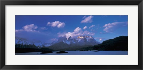 Framed Cloud over mountains, Towers of Paine, Torres del Paine National Park, Patagonia, Chile Print