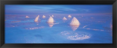 Framed Salt pyramids, Bolivia Print