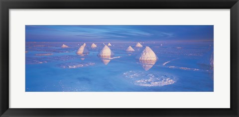 Framed Salt pyramids, Bolivia Print