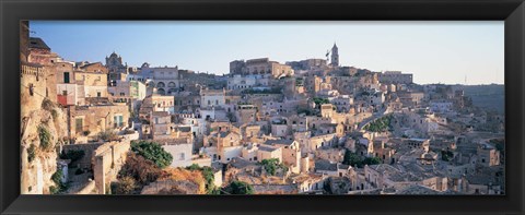 Framed Houses in a town, Matera, Basilicata, Italy Print