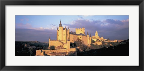 Framed Clouds over a castle, Alcazar Castle, Old Castile, Segovia, Madrid Province, Spain Print