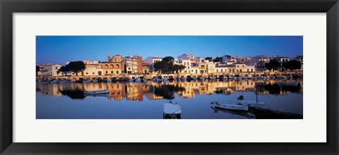 Framed Buildings at the waterfront, Porto, Majorca, Spain Print