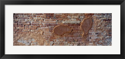 Framed Close-up of a brick wall, Venice, Veneto, Italy Print