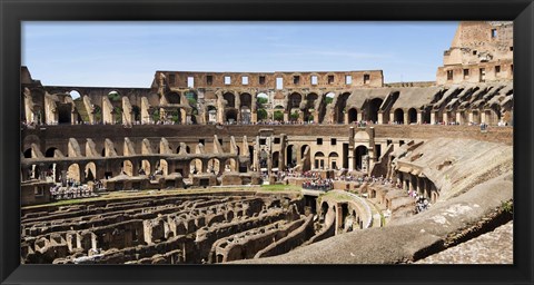 Framed Interiors of an amphitheater, Coliseum, Rome, Lazio, Italy Print