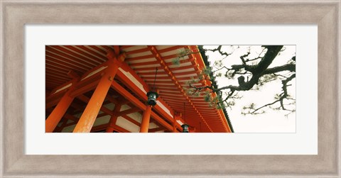 Framed Low angle view of a shrine, Heian Jingu Shrine, Kyoto, Kyoto Prefecture, Kinki Region, Honshu, Japan Print