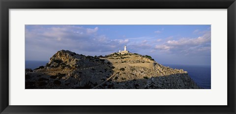 Framed Lighthouse at a seaside, Majorca, Spain Print