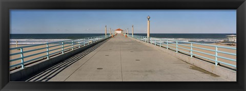 Framed Hut on a pier, Manhattan Beach Pier, Manhattan Beach, Los Angeles County, California (horizontal) Print