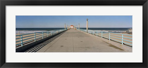 Framed Hut on a pier, Manhattan Beach Pier, Manhattan Beach, Los Angeles County, California (horizontal) Print