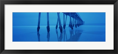 Framed Low angle view of a pier, Hermosa Beach Pier, Hermosa Beach, California, USA Print