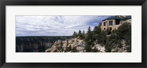 Framed Low angle view of a building, Grand Canyon Lodge, Bright Angel Point, North Rim, Grand Canyon National Park, Arizona, USA Print