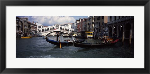 Framed Tourists on gondolas, Grand Canal, Venice, Veneto, Italy Print