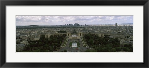 Framed Cityscape viewed from the Eiffel Tower, Paris, Ile-de-France, France Print