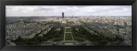 Framed view of Paris from the Eiffel Tower, Paris, France Print