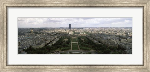 Framed view of Paris from the Eiffel Tower, Paris, France Print