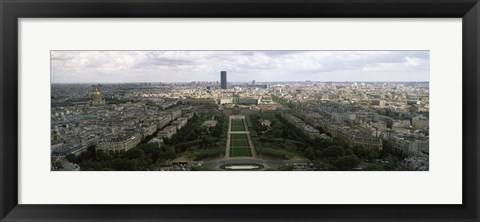 Framed view of Paris from the Eiffel Tower, Paris, France Print