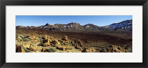 Framed Dormant volcano in a national park, Pico de Teide, Tenerife, Canary Islands, Spain Print