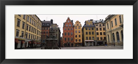 Framed Buildings in a city, Stortorget, Gamla Stan, Stockholm, Sweden Print