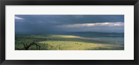 Framed Clouds over mountains, Lake Nakuru, Great Rift Valley, Lake Nakuru National Park, Kenya Print