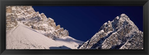 Framed Mountain covered with snow, Dolomites, Cadore, Province of Belluno, Veneto, Italy Print