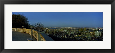 Framed City viewed from an observation point, Kondiaronk Belvedere, Mount Royal, Montreal, Quebec, Canada Print