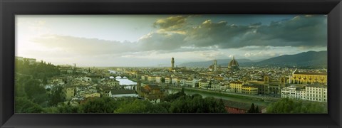 Framed High angle view of a city from Piazzale Michelangelo, Florence, Tuscany, Italy Print