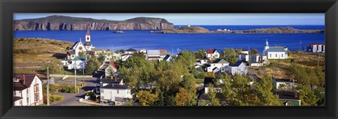 Framed Buildings at the coast, Trinity, Newfoundland Island,  Canada Print