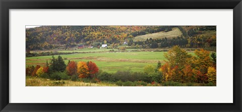 Framed Cape Breton Highlands near North East Margaree, Nova Scotia, Canada Print