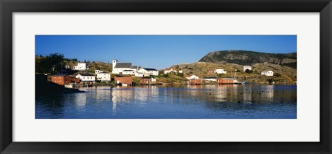 Framed Fishing village on an island, Salvage, Newfoundland, Newfoundland and Labrador, Canada Print