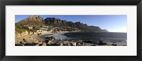 Framed Camps Bay with the Twelve Apostles in the background, Western Cape Province, South Africa Print