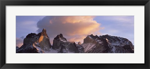 Framed Clouds over mountains, Torres Del Paine, Torres Del Paine National Park, Chile Print