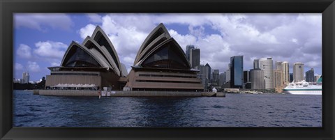 Framed Opera house at the waterfront, Sydney Opera House, Sydney Harbor, Sydney, New South Wales, Australia Print