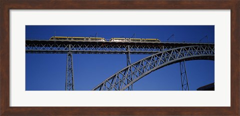 Framed Low angle view of a bridge, Dom Luis I Bridge, Duoro River, Porto, Portugal Print