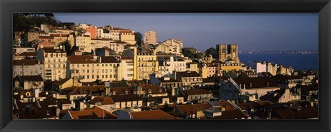 Framed Buildings in Alfama, Lisbon, Portugal Print