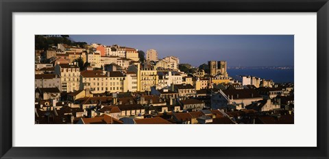 Framed Buildings in Alfama, Lisbon, Portugal Print