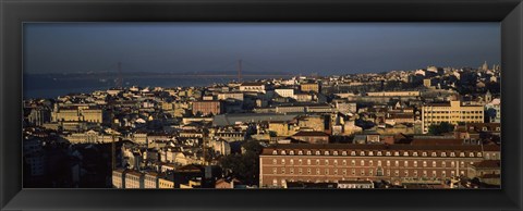 Framed Aerial view of Alfama, Lisbon, Portugal Print