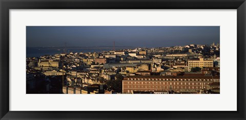 Framed Aerial view of Alfama, Lisbon, Portugal Print